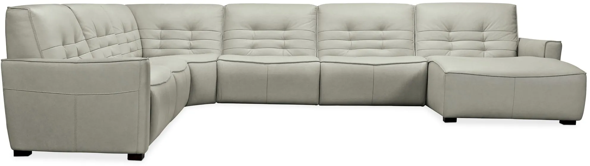 Hooker Furniture Corp. Reaux Power Reclining Sectional w/ Chaise in Grey by Hooker Furniture
